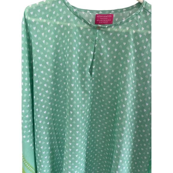 Peter Beaton Nantucket Womens OS Cover Up Tunic, At Knee, Sheer, Flowy Boho Pool - Picture 3 of 6